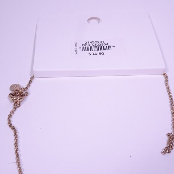 Ann Taylor LOFT Women's Antique Gold Interlocking Ring Bead Disc Necklace NWT 34 - Picture 7 of 8